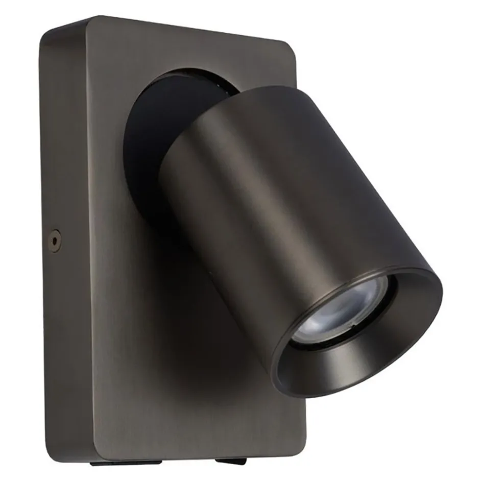 LED wandspot zwart staal met USB aansluiting>Straluma Discount