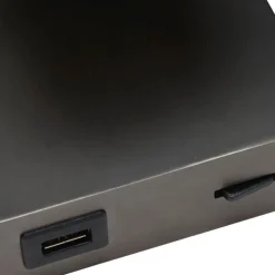 LED wandspot zwart staal met USB aansluiting><noscript><img width=