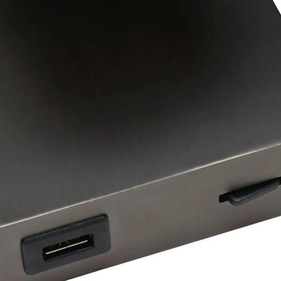 LED wandspot zwart staal met USB aansluiting>Straluma Discount