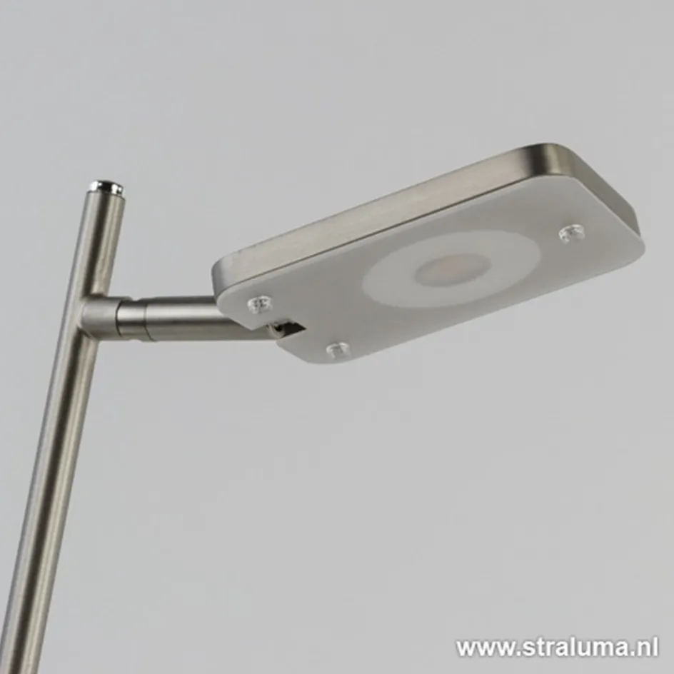 Leeslamp Block nikkel met pushdimmer>Straluma Online