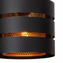 3-Lichts eettafelhanglamp zwart met goud><noscript><img width=