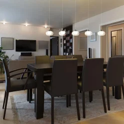 5-Lichts hanglamp chroom met helder glas en dimbaar LED><noscript><img width=