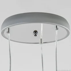 3-Lichts hanglamp chroom met smokey glazen kappen><noscript><img width=