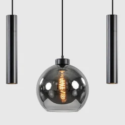 5-Lichts hanglamp cilinders en smoke glas><noscript><img width=