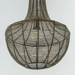 2-Lichts hanglamp Khedira mat zwart/brons>Straluma Sale