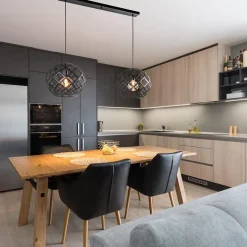 2-Lichts hanglamp Scandinavisch/landelijk mat zwart><noscript><img width=