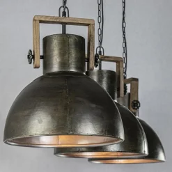 3-Lichts hanglamp Shelly landelijk metaal met hout><noscript><img width=