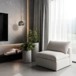 1-Lichts hanglamp zwart met smoke/helder glas><noscript><img width=