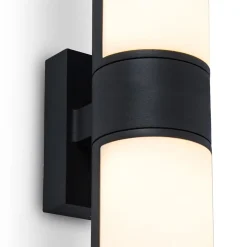 2-Lichts LED buitenlamp verstelbaar zwart aluminium><noscript><img width=