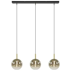 3-Lichts LED eettafelhanglamp met gold fading glas>Straluma Best