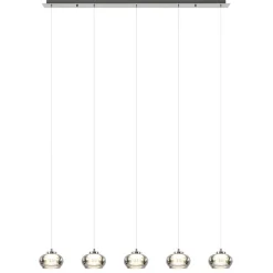 5-Lichts LED eettafelhanglamp smoke glas dimbaar>Straluma Sale