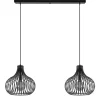 2-Lichts moderne hanglamp draad zwart>Straluma Best
