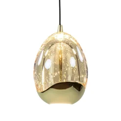 8-Lichts ovale hanglamp eggs zwart/goud><noscript><img width=