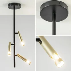 3-Lichts plafondlamp G9 zwart met goud><noscript><img width=