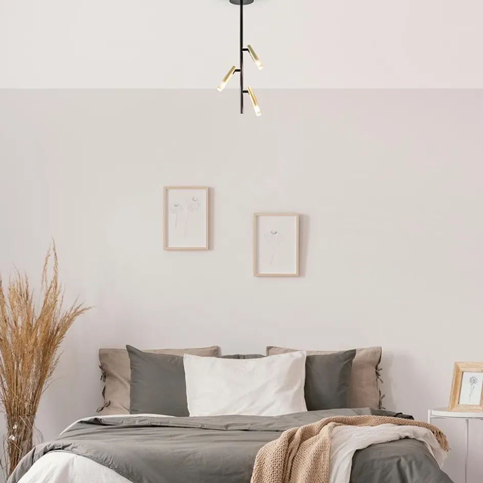 3-Lichts plafondlamp G9 zwart met goud>Straluma Sale