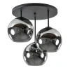 3-Lichts plafondlamp mat zwart met titanium glas>Straluma Online