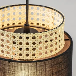 3-Lichts ronde hanglamp zwart met webbing><noscript><img width=