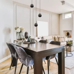 3-Lichts ronde LED hanglamp bollen zwart met goud><noscript><img width=