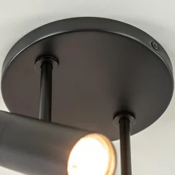 2-Lichts ronde opbouwspot met cilinders zwart><noscript><img width=