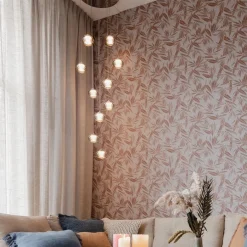 10-Lichts videlamp chroom/smoke glas inclusief dimbaar LED><noscript><img width=