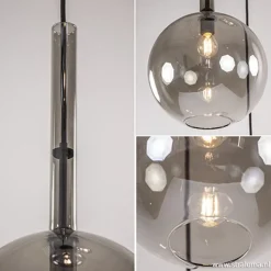 3-Lichts videlamp smoke glas met zwart><noscript><img width=