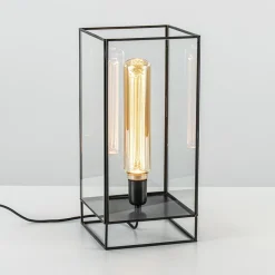 Light & Living tafellamp Solas zwart met glas>Straluma Online