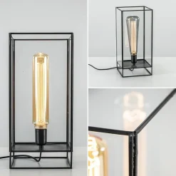 Light & Living tafellamp Solas zwart met glas><noscript><img width=