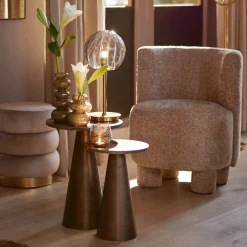 Light and Living bijzettafel Ynez bruin marmer 29x43 cm><noscript><img width=