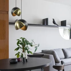 Light and Living hanglamp Namco zwart met antiek brons><noscript><img width=