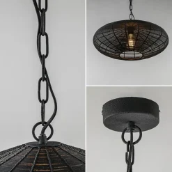 Light and Living hanglamp Bahoto mat zwart 51 cm><noscript><img width=