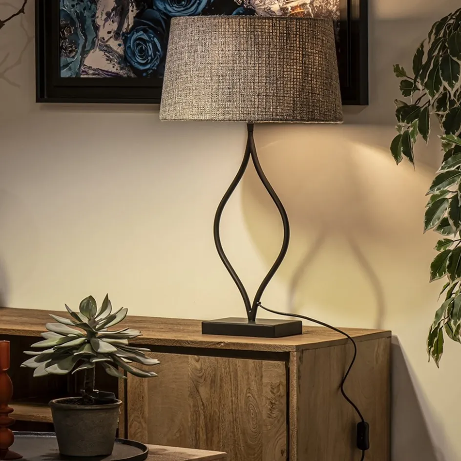 Light and Living lampvoet Okno mat zwart>Straluma New