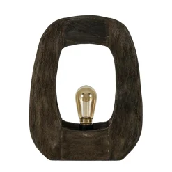 Light and Living tafellamp Kelafo hout chocolade bruin>Straluma Hot