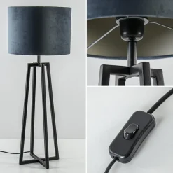 Light and Living tafellamp Miley mat zwart><noscript><img width=