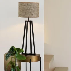 Light and Living tafellamp Miley mat zwart><noscript><img width=