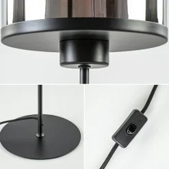 Light and Living tafellamp Maverick zwart met smoke glas><noscript><img width=