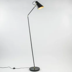 Light and Living vloerlamp Barre zwart met goud verstelbaar>Straluma Hot