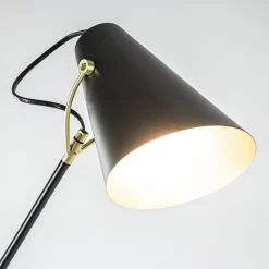 Light and Living vloerlamp Barre zwart met goud verstelbaar><noscript><img width=