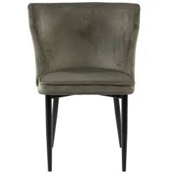 Luxe eetkamerstoel taupe met zwarte poot>Straluma Hot