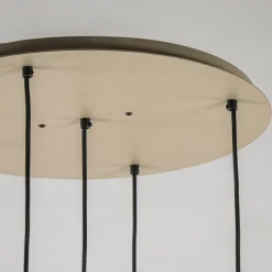 Luxe hanglamp 5-lichts rond quartz><noscript><img width=