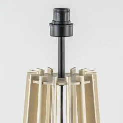 Luxe lampvoet naturel hout exclusief kap><noscript><img width=