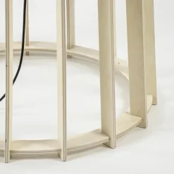 Luxe lampvoet naturel hout exclusief kap><noscript><img width=