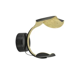 Luxe LED wandlamp zwart met goldleaf>Straluma New