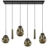 Luxe 6-lichts hanglamp met goud glas en cilinders>Straluma Best