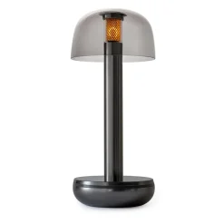 Luxe tafellamp op batterij dimbaar titanium/smoke>Straluma New
