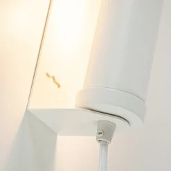 Mat witte wandlamp met snoer><noscript><img width=