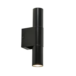 Mat zwarte cilinder wandlamp up+down>Straluma Discount