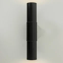 Mat zwarte cilinder wandlamp up+down><noscript><img width=