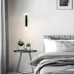 Mat zwarte cilinder wandlamp up+down><noscript><img width=