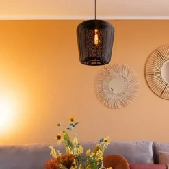 Mat zwarte hanglamp Adeta Light and Living><noscript><img width=