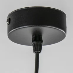 Mat zwarte hanglamp met smoke glas ruit><noscript><img width=